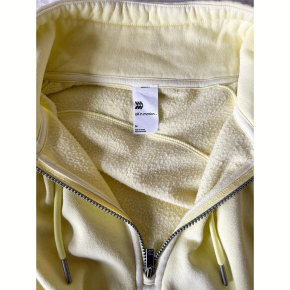 All in Motion Women’s Half Zip Pullover Fleece Sweatshirt Bright Yellow Size M - Picture 6 of 8